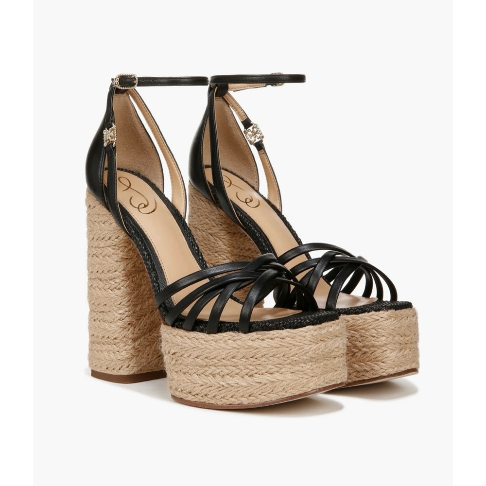 Sam Edelman Kade Ankle Strap Espadrille Heels Platform Sandals Size 8.5 NEW - Picture 2 of 16